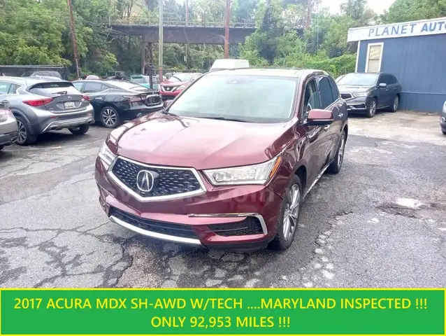 2017 Acura MDX SH-AWD W/TECH....MARYLAND INSPECTED !!! ONLY 92,953 MILES !!!