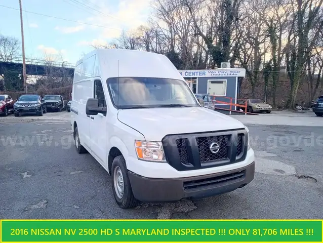 2016 Nissan NV Cargo 2500 HD S V6 High Roof....MD Inspected only 81,706 miles !!!