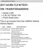 2017 Acura TLX W/TECH....MARYLAND INSPECTED !!! ONLY 68,926 MILES !!!