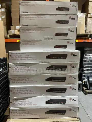 Lot 6 &#x26; Lot 4 &#x2013; Interlogix Network Transmission PoE+ Managed Switches | 10 Brand New Units Total