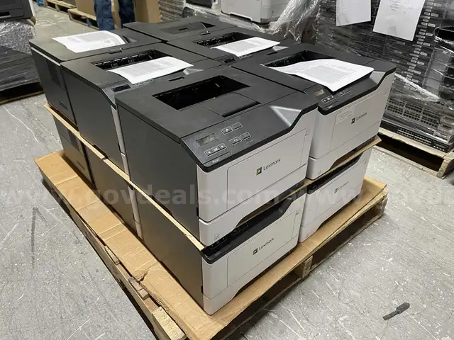 Lot of 12, Lexmark MS711dn Monochrome Laser Printer &#x2013; Clean &#x26; Tested, Working with Cartridge
