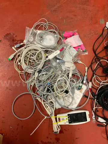 Lot of Medical Cables &#x26; Accessories + Getinge CO&#x2082; Module, SpO&#x2082;/ECG/NIBP/Temp, Power &#x26; Data &#x2014; AS-IS Parts/Repair