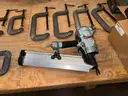 Shop Tools, Wrench, Clamps, Nail and Staple Gun, Qty 17Pcs