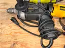 Drills, Corded Hammer Drills/Drills, Magnetic Drill Press, Drill Bits and Supporting Equipment, Qty 1 Lot