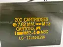 (LOT OF 4)  AMMO CANS EMPTY MILITARY METAL AMMO BOX 7.62MM FITS 200 CARTRIDGES