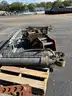 Misc. used spare parts: cylinders for CAT 350, lift axle for Mack, screens,  Volvo A40 hood, Cutter D6R, Couplers
