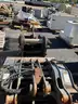 Misc. used spare parts: cylinders for CAT 350, lift axle for Mack, screens,  Volvo A40 hood, Cutter D6R, Couplers