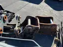 Misc. used spare parts: cylinders for CAT 350, lift axle for Mack, screens,  Volvo A40 hood, Cutter D6R, Couplers