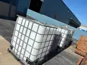 600 GAL. Totes/Plastic Container with Metal Cage - Group of 6