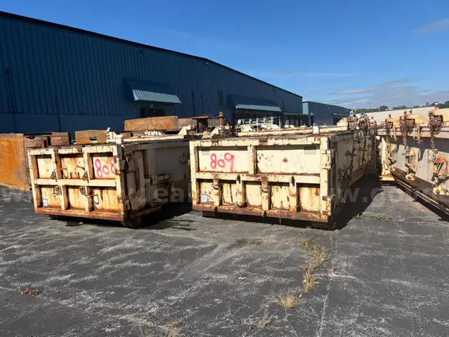 25 CY METAL LID DEWATERING ROLL OFF CAN (LOT OF 5)