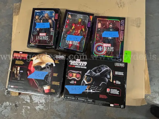 Lot of 5 Marvel Legends Collectibles – Figures & Wearable Helmets (Mixed Styles) – PICKUP ONLY