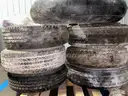 TRAILER TIRES WITH RIMS (GROUP OF 12)