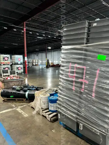 POND FOUNTAIN, SNOW FENCE, ALUM FENCING, TOTES &#x26; FIRE EXTINGUISHERS