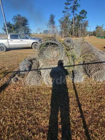Rolled chain link fence