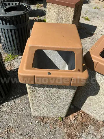 Concrete Trash Can