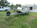 JON BOAT 16&#x27; ALUMINUM, GALVANIZED TRAILER, SINGLE-AXLE,  40-HP OUTBOARD