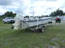 BOSTON WHALER 16&#x27; 7&#x22; FIBERGLASS, SINGLE-AXLE TRAILER, 70-HP OUTBOARD