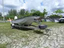 BOSTON WHALER 16&#x27; 7&#x22; FIBERGLASS, SINGLE-AXLE TRAILER, 70-HP OUTBOARD