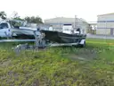 JON BOAT 17&#x27; ALUMINUM, GALVANIZED TRAILER, SINGLE-AXLE,  90-HP OUTBOARD