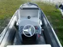 JON BOAT 17&#x27; ALUMINUM, GALVANIZED TRAILER, SINGLE-AXLE,  90-HP OUTBOARD
