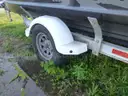 JON BOAT 17&#x27; ALUMINUM, GALVANIZED TRAILER, SINGLE-AXLE,  90-HP OUTBOARD