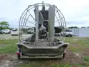 AIRBOAT, 15&#x27; ALUMINUM, 6.0-L GAS ENGINE, 3-PASSENGER w/TANDEM-AXLE TRAILER