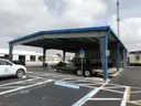 BUILDING, ALUMINUM, STEEL STRUCTURE, 50&#x27; X 120&#x27; PEAK 16&#x27; (ENCLOSED 50&#x27;, OPEN 70&#x27;) B60