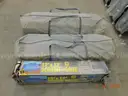 Rolling cots, tents, screenhouse, storage bins, truck bed box