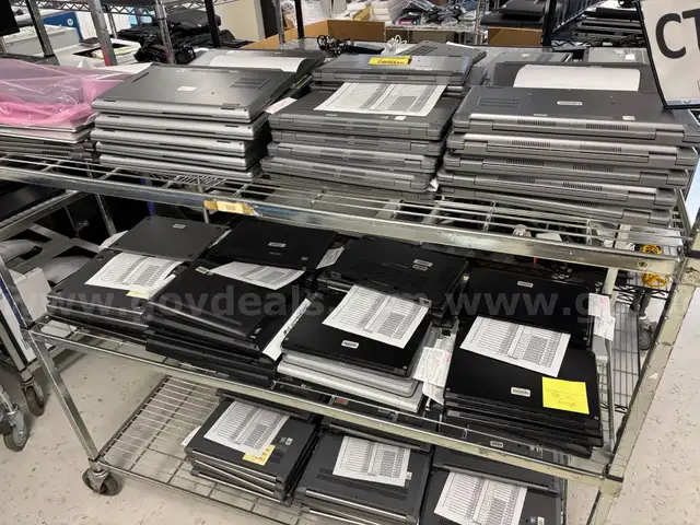 total of 146 items incl 114 laptops, 26 Printer and 6 monitors, all used and as is for parts only