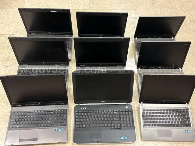Lot of 9 Dell &#x26; HP Laptops &#x2013; Mixed Models &#x2013; Sold As-Is (Defective/Cosmetic Damage)