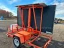 2014 Almon Ver-Mac Solar LED Message trailer in great shape with hydraulic lift