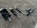 Like New / Skid steer auger drive set up with 9", 12", 18" augers