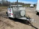 Boom trailer with a 4700 lb winch and foldable aluminum mast / hoist