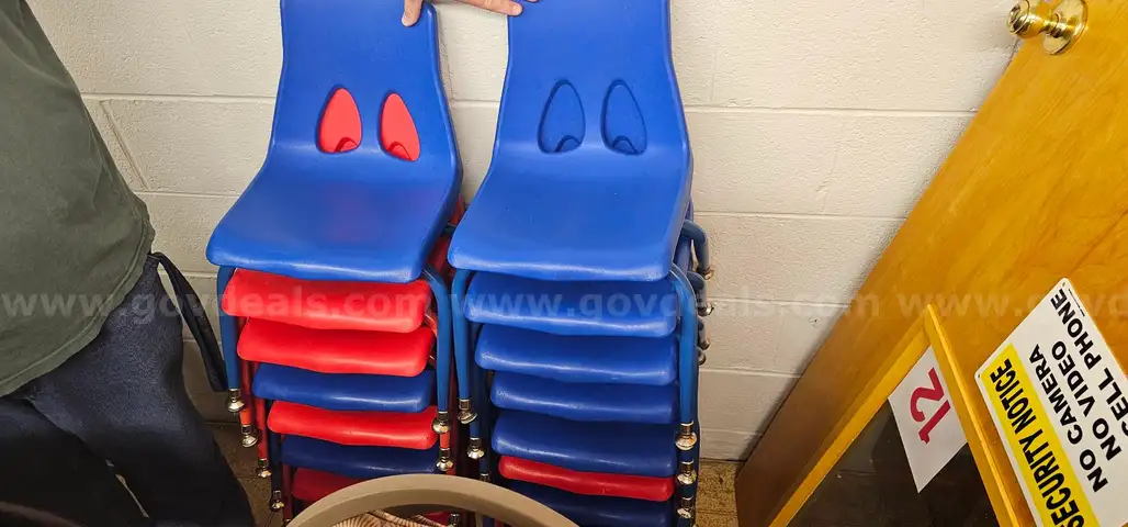 Red and Blue Early Childhood Chairs