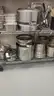 Commercial Kitchen Equipment Lot: Wire Shelves, Cookware, Supplies