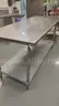 Commercial Stainless Steel Work Prep Table 72x30x34 Inch Lower Shelf Kitchen