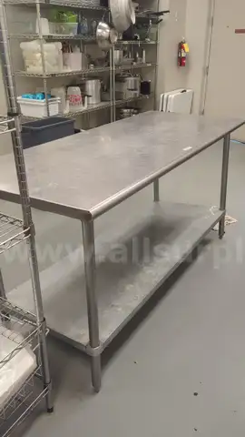 Commercial Stainless Steel Work Prep Table 72x30x34 Inch Lower Shelf Kitchen