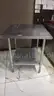 Stainless Steel Utility Prep Table 30x30x34 Two-Tier Kitchen Workstation