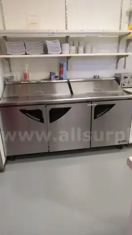 Turbo Air TIST-72SD 72&#x22; 3-Section Refrigerated Sandwich Salad Prep Table