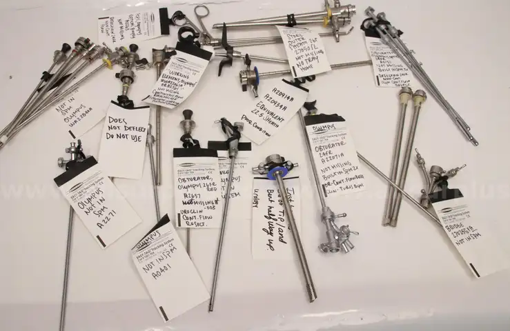 Olympus & Karl Storz Urology Resectoscope Repair Lot, 22.5–26Fr Sheaths Obturators Working Elements