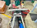 TIRE MACNINE, OIL CATACHES, TABLE SAW AND SAND BLASTER
