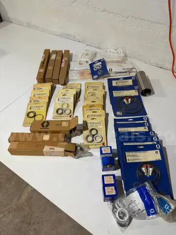 Large Lot of Graco Pump Repair Kits Cylinders etc.