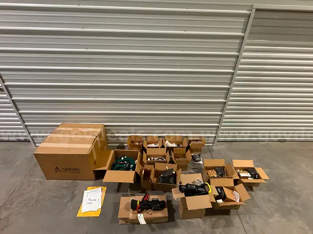 Lot of Akron Idex SAM Smart Fire Hose Nozzle System Equipment w/ 2 Nozzles