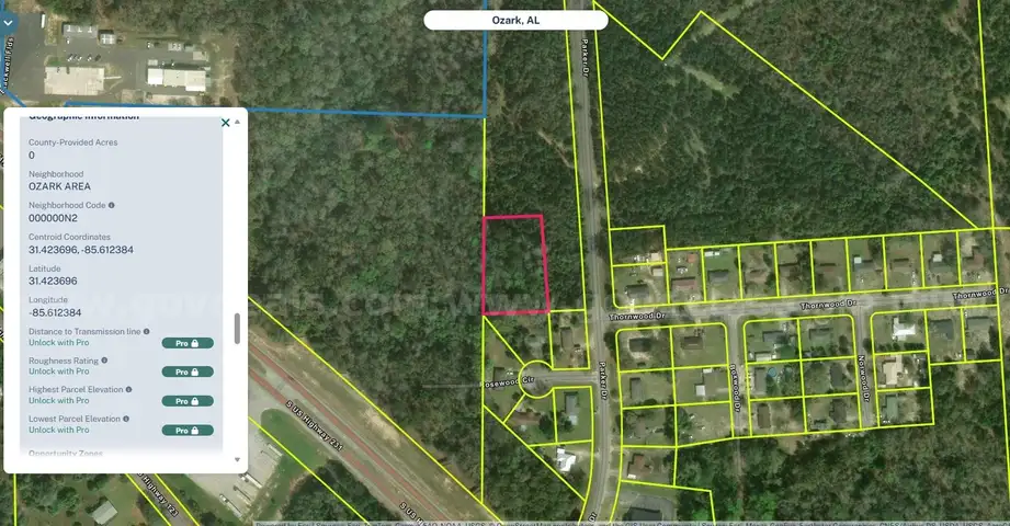 3 years of tax lien certificates at 12% for 0 Valentine Street, Ozark, AL 1 acre lot