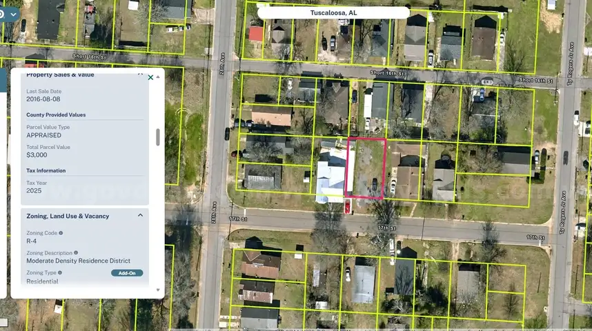 3 years of tax lien certificates at 12% for 2710 17th St, Tuscaloosa, AL