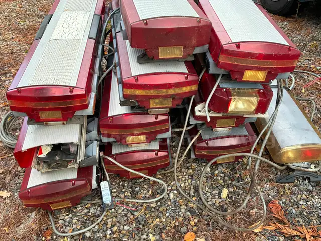 Lot of Twelve (12) Older Whelen LED Police Light Bars