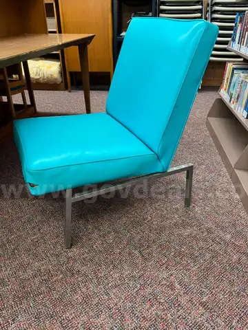 Blue vinyl chair
