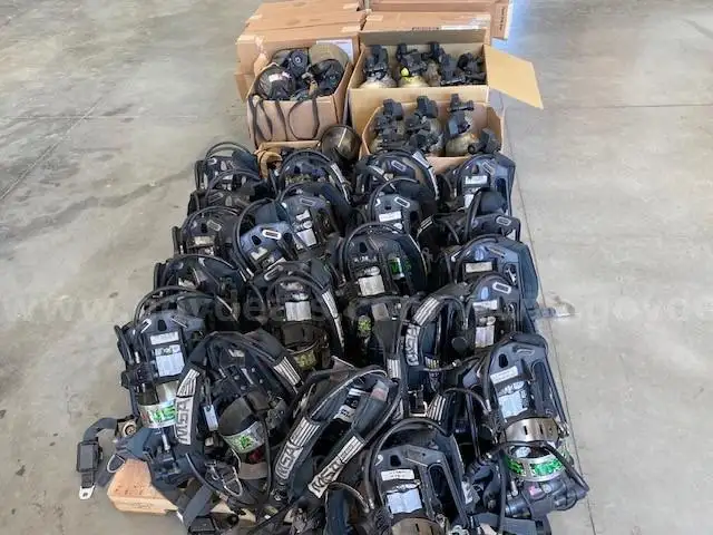 Lot of MSA Fire Hawk M7 Packs & Masks
