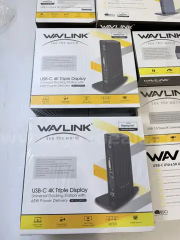 Lot of ( 25 ) - New and Open Box WAVELINK Docks & Accessories