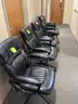 OFFICE CHAIRS, BLACK VINYL (5)